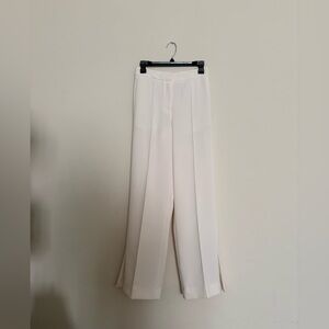 Reiss Ecru Wide Leg Trousers w/ Split Hem UK6 / US2